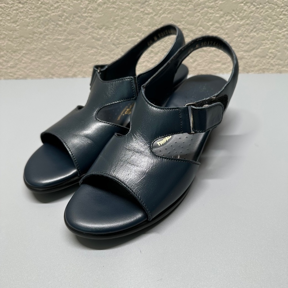 SAS Tripad Comfort Suntimer heeled Sandal Womens 6.5 N Leather Upper Adjustable